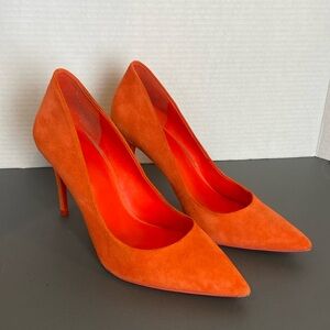 Aldo orange pointed toe stiletto heel size 7.5